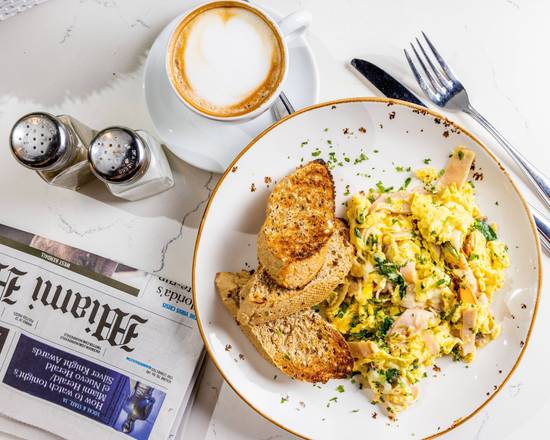 Order Turkey Scrambled Eggs food online from Crema Gourmet Espresso Bar store, Miami on bringmethat.com
