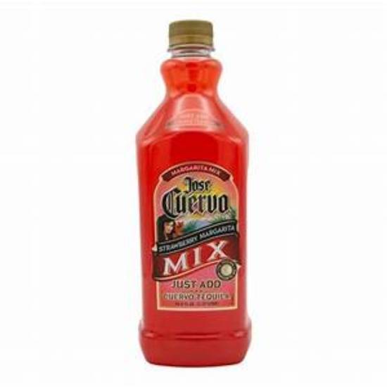 Order Jose Cuervo Strawberry Margarita Mix - 1.75L Bottle food online from Rocky Liquor store, Claremont on bringmethat.com