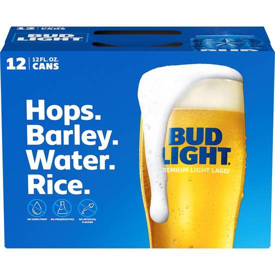 Order Bud Light, 12pk-12oz can beer (4.2% ABV) food online from Skipper Liquors store, Fort Myers Beach on bringmethat.com
