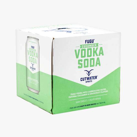 Order Cutwater Spirits Vodka Soda Cucumber food online from The Village Store store, San Diego on bringmethat.com