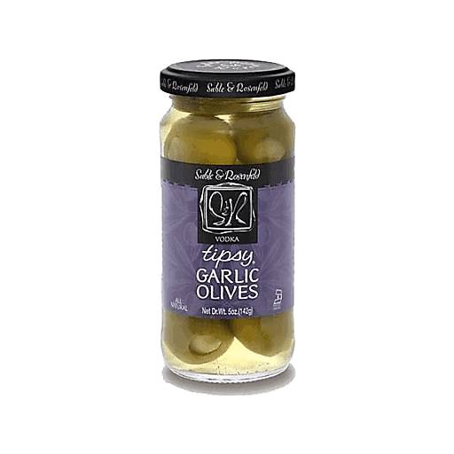 Order Sable & Rosenfeld Vodka Tipsy Garlic Olives 5oz food online from Everyday Needs By Gopuff store, Fairfield on bringmethat.com