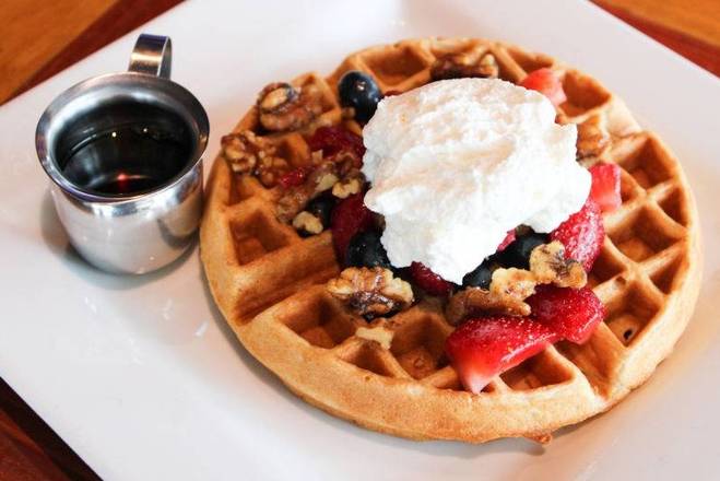 Order Spiced Belgian Waffle food online from Ford's Garage - Cape Coral Pkwy store, Cape Coral on bringmethat.com