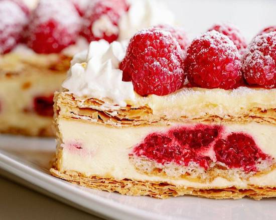 Order Raspberry Napoleon (Individual) food online from Belle Pastry store, Bellevue on bringmethat.com