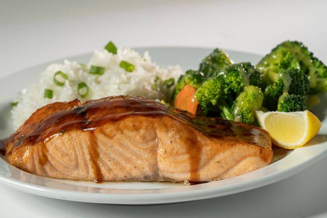 Order GLORY GLAZED SALMON† food online from Glory Days Grill store, Glen Burnie on bringmethat.com
