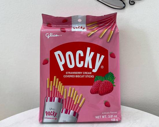 Order Strawberry Pocky Stick 3.81oz food online from Icream Yogurt & Crepes store, Falls Church on bringmethat.com