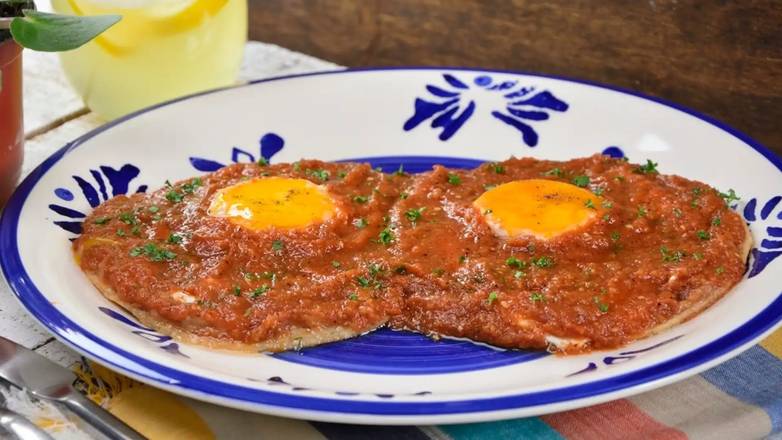 Order Huevos Rancheros food online from Cabrillo Park Cafe store, Fremont on bringmethat.com