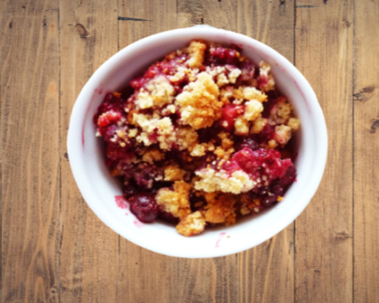 Crumble aux fruits rouges