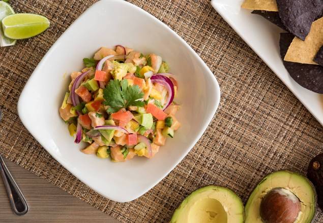Order Salmon Ceviche food online from HS Green store, Houston on bringmethat.com