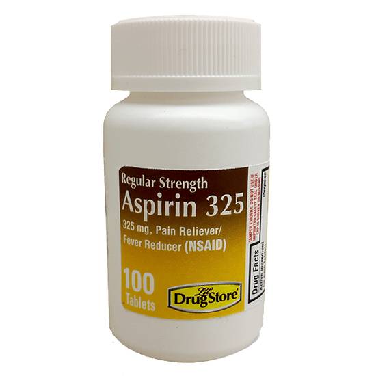 Order Asprin Regular Strength 100ct food online from Caseys Carry Out Pizza store, Cedar Rapids on bringmethat.com