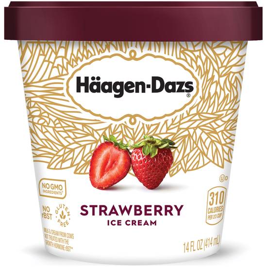 Order Haagen-Dazs Strawberry Ice Cream, 14 OZ food online from Cvs store, LINCOLN on bringmethat.com