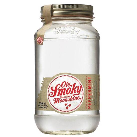 Order OLE SMOKY PEPPERMINT MOONSHINE  750ML 50%ABV  food online from Princess Liquors store, Port Saint Lucie on bringmethat.com
