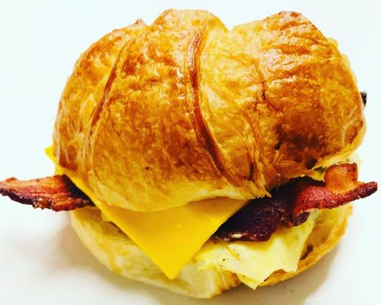 Order Croissant Sandwich: Bacon, Egg, & Cheese food online from Donut Tacos Palace store, Austin on bringmethat.com