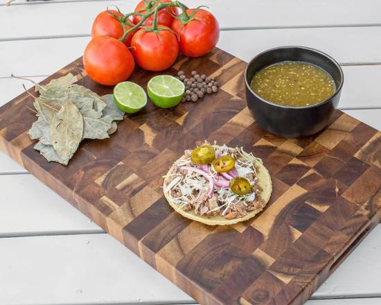 Order Carnitas Taco (3 per order) food online from Al Chile Food Truck store, North Miami Beach on bringmethat.com