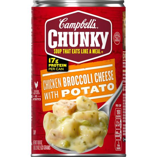 Order Campbell's Chunky Chicken Broccoli Cheese with Potato Soup, 18.8 OZ food online from Cvs store, MARTINEZ on bringmethat.com