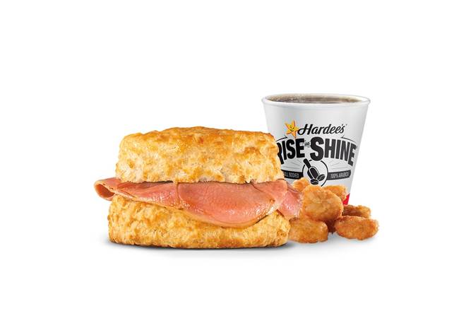 Order Country Ham Biscuit Combo food online from Hardee's 1209 store, Rocky Mount on bringmethat.com