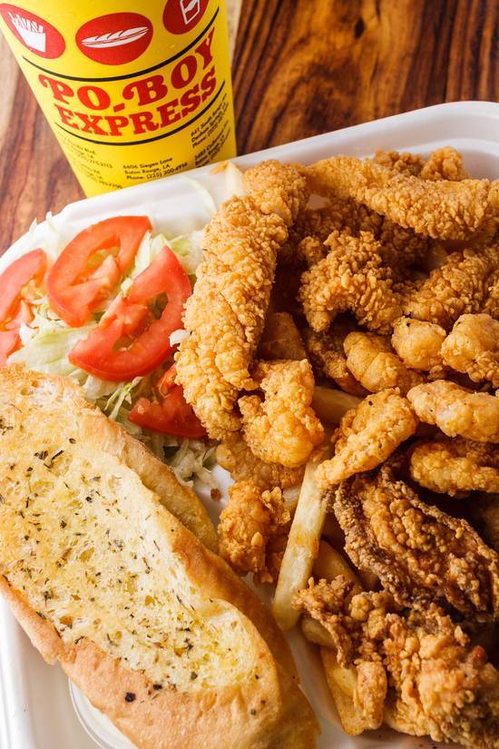 Order Combination Plate food online from PO-Boy Express store, Baton Rouge on bringmethat.com