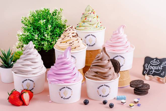 Order Banana Split iYogurt food online from Icream Yogurt & Crepes store, Falls Church on bringmethat.com