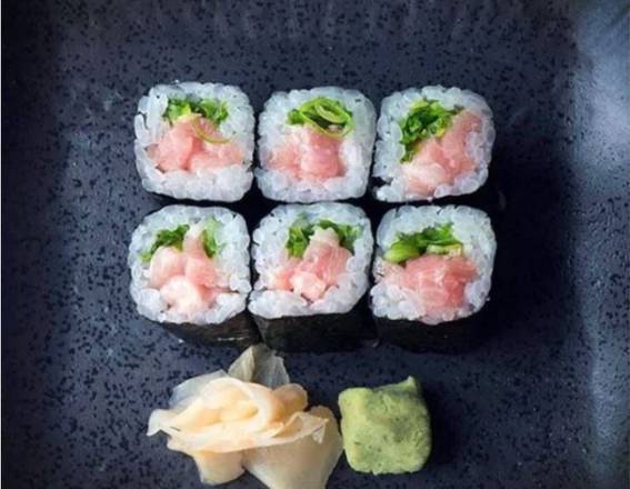 Order Toro Scallion Cut Roll food online from Nobu Miami store, Miami Beach on bringmethat.com