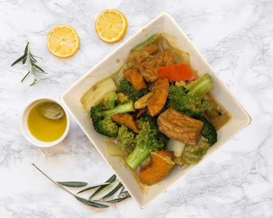 Order Curry Pumpkin Tofu and Mixed Vegetables food online from Enjoy Vegetarian Restaurant store, San Francisco on bringmethat.com