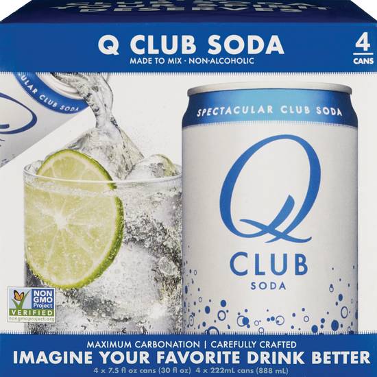 Order Q Mixers Spectacular Club Soda, 7.5 OZ Cans, 4 CT food online from Cvs store, MARTINEZ on bringmethat.com