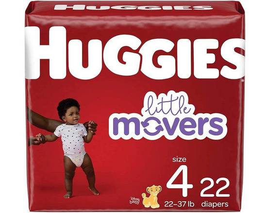 Order Huggies Little Movers Baby Diapers, Size 4, 22 Ct food online from Turbo Merce store, Alpharetta on bringmethat.com