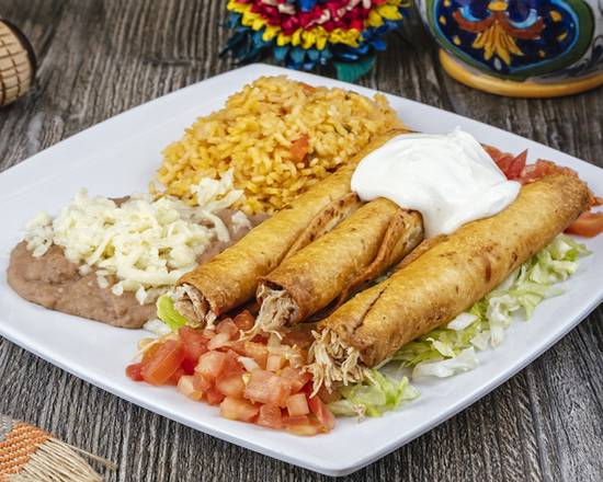 Order Flautas Plate food online from Casa Garcia store, Pico Rivera on bringmethat.com