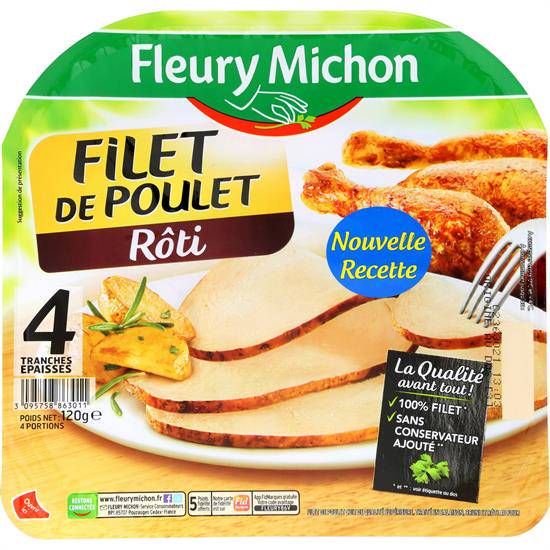 Blanc De Poulet Roti Fleury Michon Calories