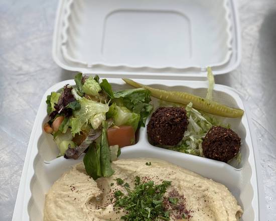 Order Hummus Plate food online from Mediterranean Wraps store, Palo Alto on bringmethat.com