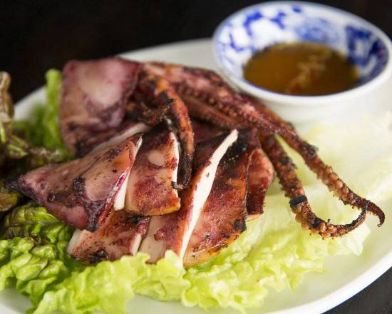 Order Pla Muk Yang (Whole BBQ Squid) food online from Chao krung store, Los Angeles on bringmethat.com