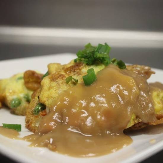 Order 56. Vegetable Egg Foo Young food online from Excel Chinese Restaurant store, South Chesterfield on bringmethat.com