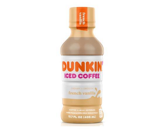 Order Dunkin Donuts Iced coffee French Vanilla 13.7oz food online from Fresko Market store, Miami on bringmethat.com