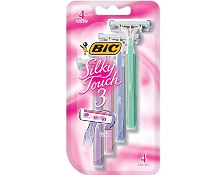 Order Bic Silky Touch Womens Shaving 3 Blade Disposable Razor (4pack) food online from Fresko Market store, Miami on bringmethat.com