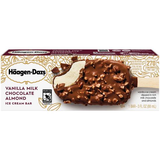 Order Haagen-Dazs Vanilla Milk Chocolate Almond Ice Cream Bar, 1 CT food online from Cvs store, LINCOLN on bringmethat.com