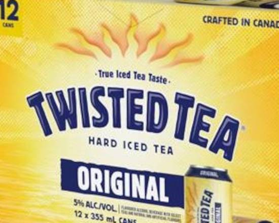 Order Twisted Tea Hard Iced Tea Original Beer, 12PK-12oz Cans (5% ABV) food online from Golden Ox Liquors store, Saint Augustine on bringmethat.com