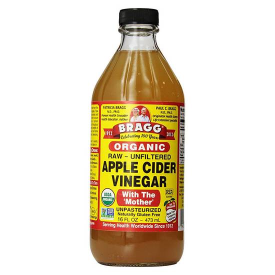 Order Bragg Organic Apple Cider Vinegar 16oz Btl food online from Everyday Needs by Gopuff store, Montgomery on bringmethat.com