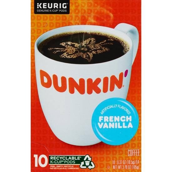Order Dunkin' Donuts French Vanilla Coffee K-Cup Pods, 10 CT food online from Cvs store, DOVER on bringmethat.com