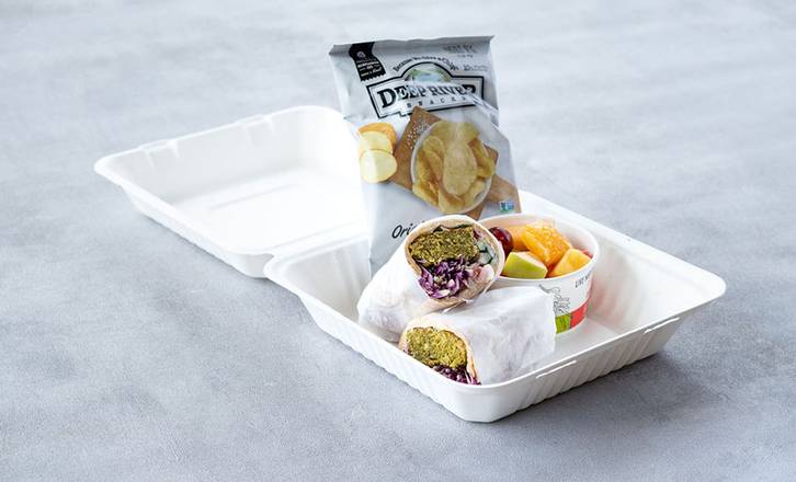 Order Baked Falafel Pita food online from Zoe's Kitchen store, Dallas on bringmethat.com