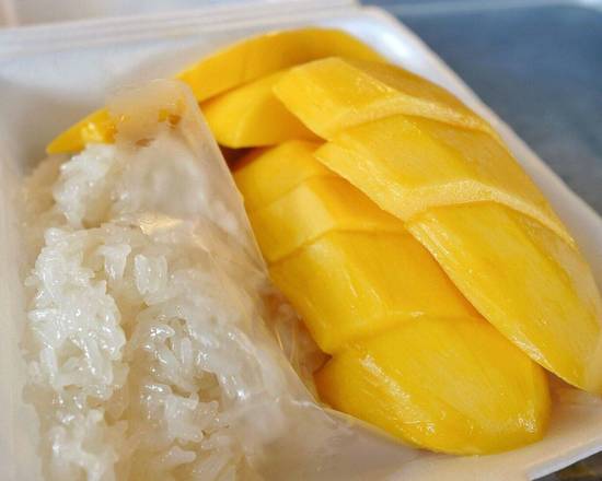 Order Sweet Sticky Rice with Mango food online from Thai 1 Kitchen store, Costa Mesa on bringmethat.com