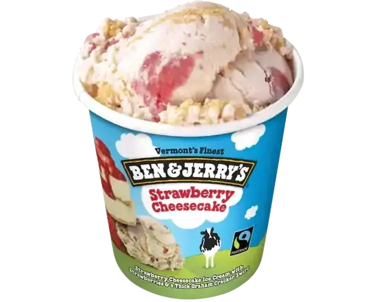 Order Ben & Jerry's Strawberry Cheescake Pint  food online from Trumbull Super Stop store, Trumbull on bringmethat.com