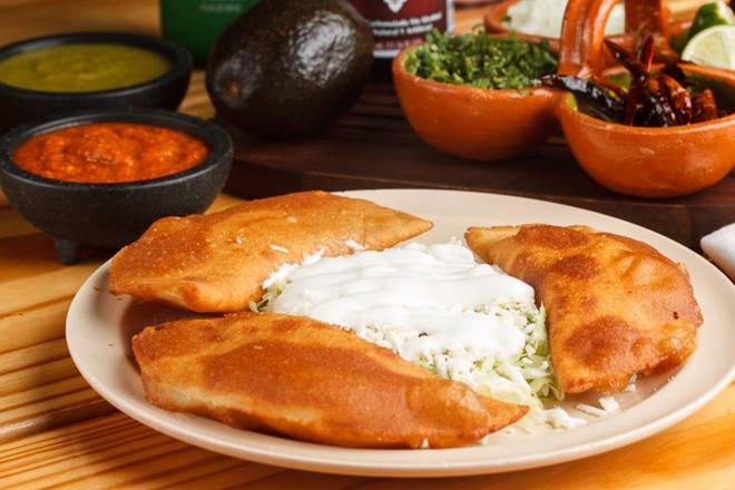 Order Special Fried Quesadillas (3 pcs) food online from El Mercadito Mexican Restaurant store, Memphis on bringmethat.com