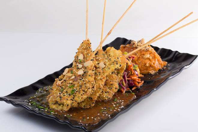 Order Almond Chicken Skewer Entree food online from F2o Fresh to Order store, Johns Creek on bringmethat.com