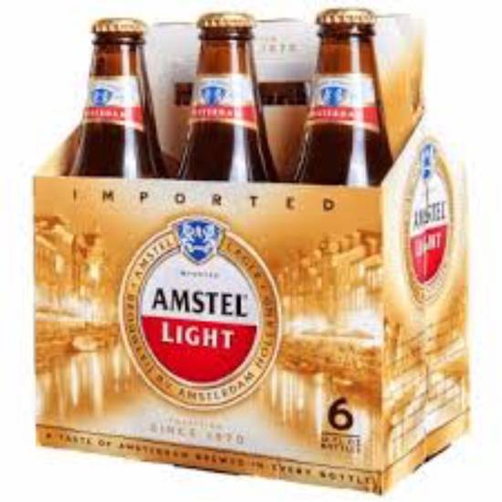 Order Amstel Lite 6pk Bottles 4% ABV  food online from Princess Liquors store, Port Saint Lucie on bringmethat.com