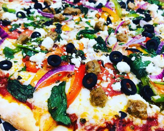 Order Mediterranean Pizza food online from Oro Bakery And Pizza store, Los Angeles on bringmethat.com