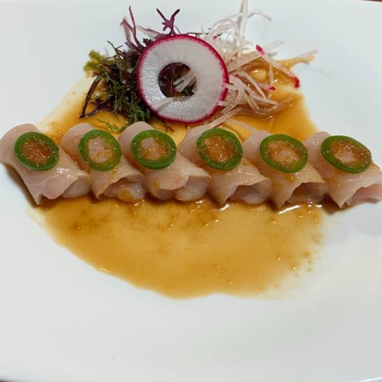 Order Yellowtail Sashimi with Jalapeno food online from Sushi Katsu-Ya store, Seattle on bringmethat.com
