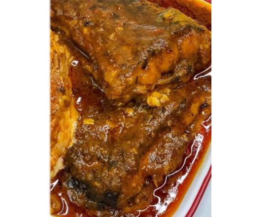 Order Banga Soup, Fresh Fish, Beef, and Starch food online from KAYS CUISINE RESTAURANT store, Atlanta on bringmethat.com