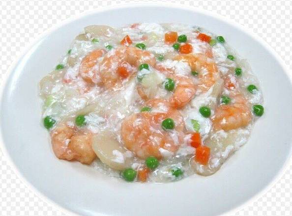 Order 80. Shrimp with Lobster Sauce 虾龙糊（大） food online from Great Wall Chinese Restaurant store, Haysville on bringmethat.com