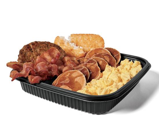 Order Jumbo Breakfast Platter Bacon & Sausage food online from Jack In The Box store, Kaneohe on bringmethat.com