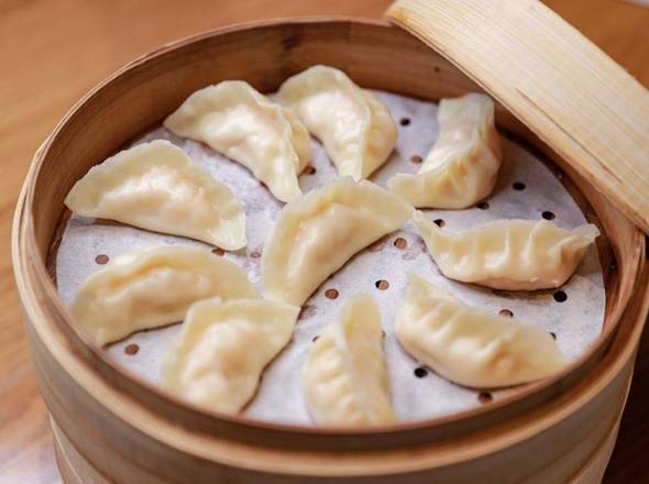 Order Scallops & Shrimp Steamed Jiaozi food online from JA Jiaozi Authentic Dumplings store, Irvine on bringmethat.com