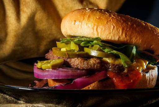 Order Jalapeno Cheeseburger food online from Falafel Flame store, Sunnyvale on bringmethat.com