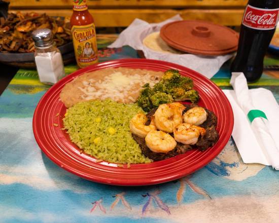 Order Steak and Shrimp food online from Las Palmas Mexican Restaurant store, Saint Louis on bringmethat.com